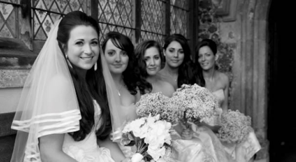 Black and white Bridal Party 